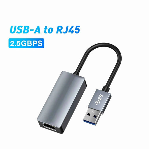 2500Mbps USB 3.0 Tipo-C a scheda di rete RJ45 Adattatore 2.5G Convertitore Gigabit Ethernet Lan Hub per PC portatile per Windows 8.1/10/11 - Campeda