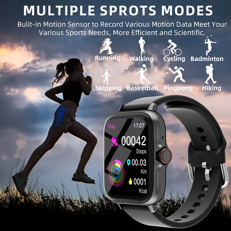 Smartwatch 1.83” Bluetooth Uomo/Donna – Risposta Chiamate, Contapassi, Monitor Sonno per iPhone e Android - Campeda