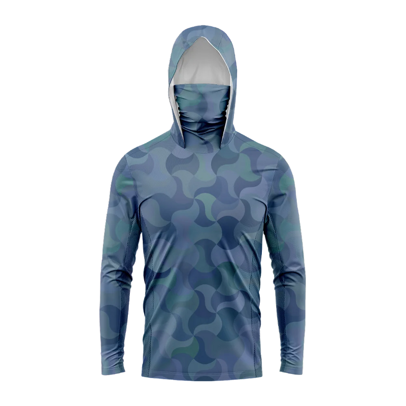 Camicia da pesca con cappuccio uomo maglietta a maniche lunghe - immagine 6