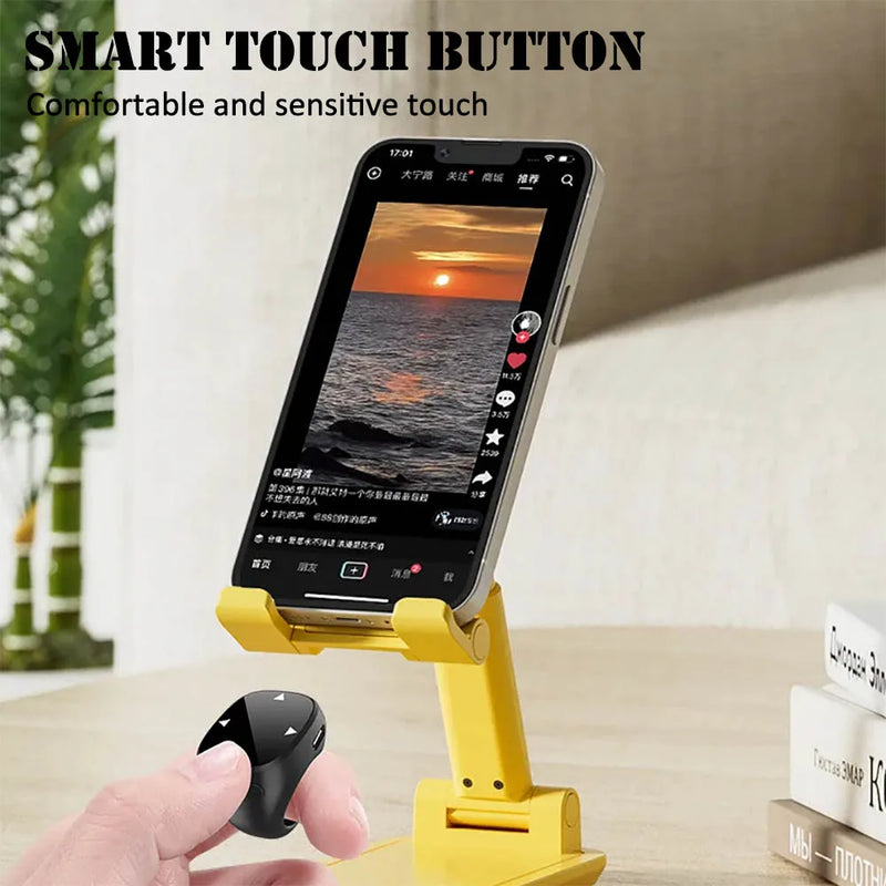 Girapagina touch screen con telecomando per registrazione video con fotocamera Bluetooth TikTok per iPad iPhone Anello di scorrimento remoto