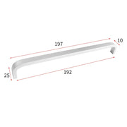 Set di 12 Maniglie Moderne per Armadio 64mm/96mm/128mm/160mm/192mm in Alluminio Solido - Silver 192mm(12pcs) - immagine 10