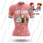 Maglia da ciclismo per bambini divertente cartone animato gatto Set estate manica - immagine 12