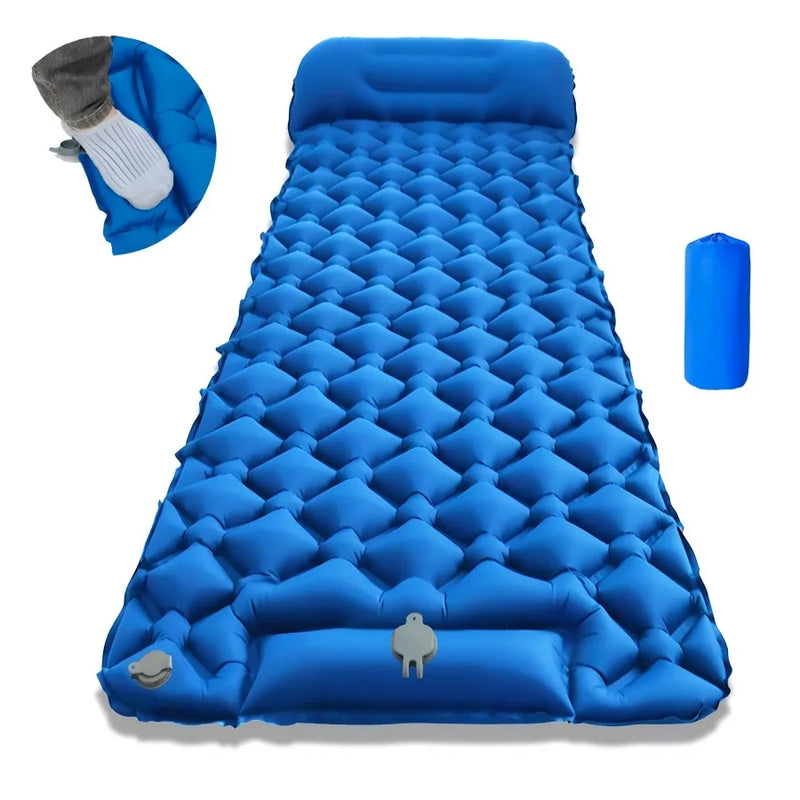 Materassino Gonfiabile Campeggio Ultraleggero con Cuscino – Tappetino Outdoor Pieghevole con Pompa Integrata