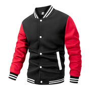 Giacca da baseball classica uomo Varsity Cappotto con bottoni sul davanti a blocchi - immagine 2