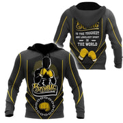 Felpa con cappuccio da boxe stampa 3D di moda abbigliamento uomo sportivo Pop - immagine 10