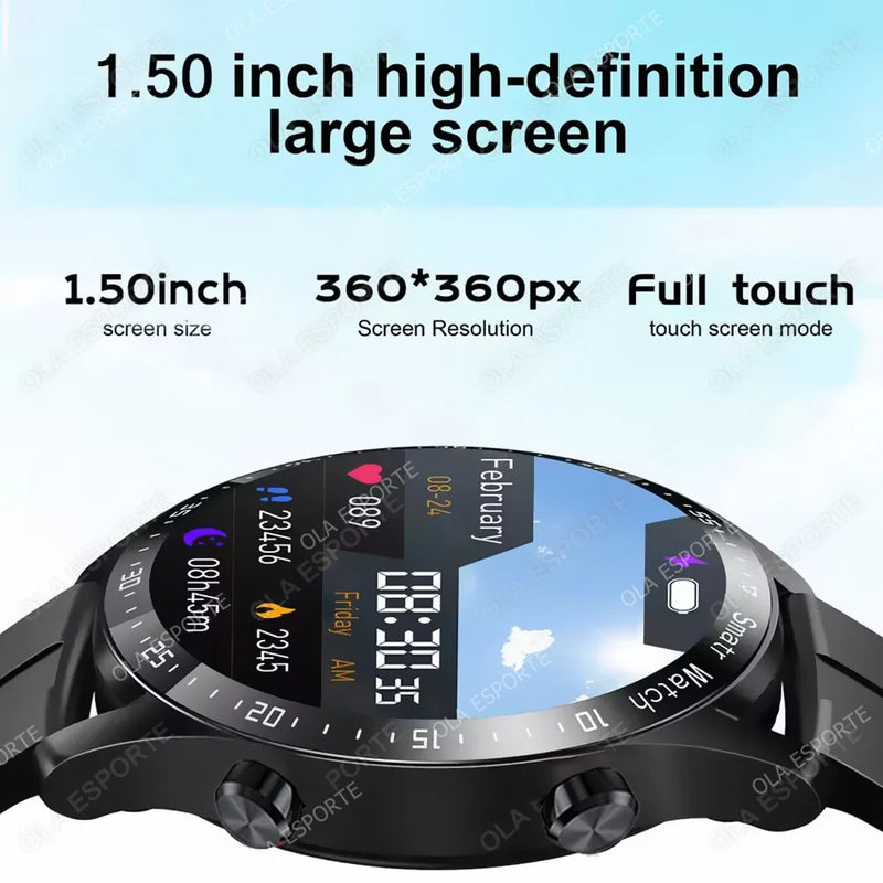 2025 NUOVO Astuto Della Vigilanza Delle Donne Degli Uomini AMOLED Schermo Bluetooth Chiamata Full Touch Screen Meteo Chiamata Sport Braccialetto Intelligente 5ATM Impermeabile
