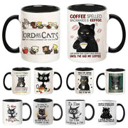 Tazza da tè pomeridiano per gatti da 11 once tazza da caffè multifunzionale in ceramica tazza da caffè in porcellana tazza da caffè tazza da caffè per gli amanti dei gatti