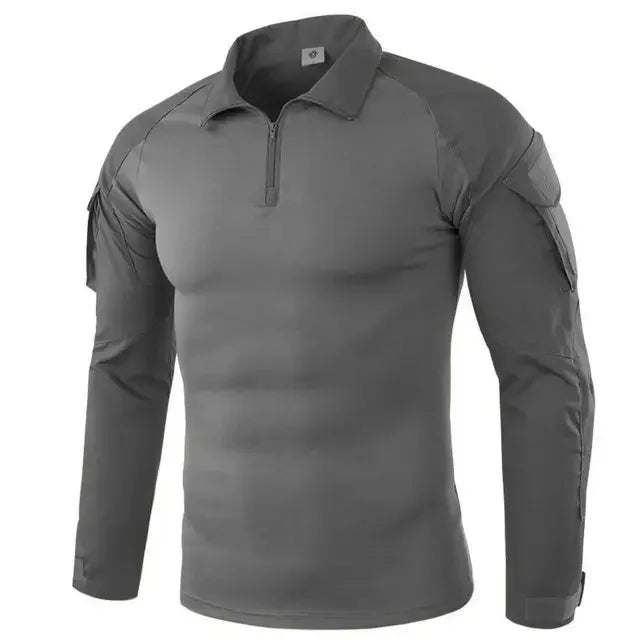 T-shirt da trekking tattiche all'aperto uomo combattimento esercito militare CP - immagine 5
