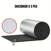 Tappetino Isolante Termico e Acustico Auto 200x50 cm Ignifugo – Pannello Insonorizzante in Alluminio, Antirumore e Anti Calore per Cofano, Porte e Interni - Campeda