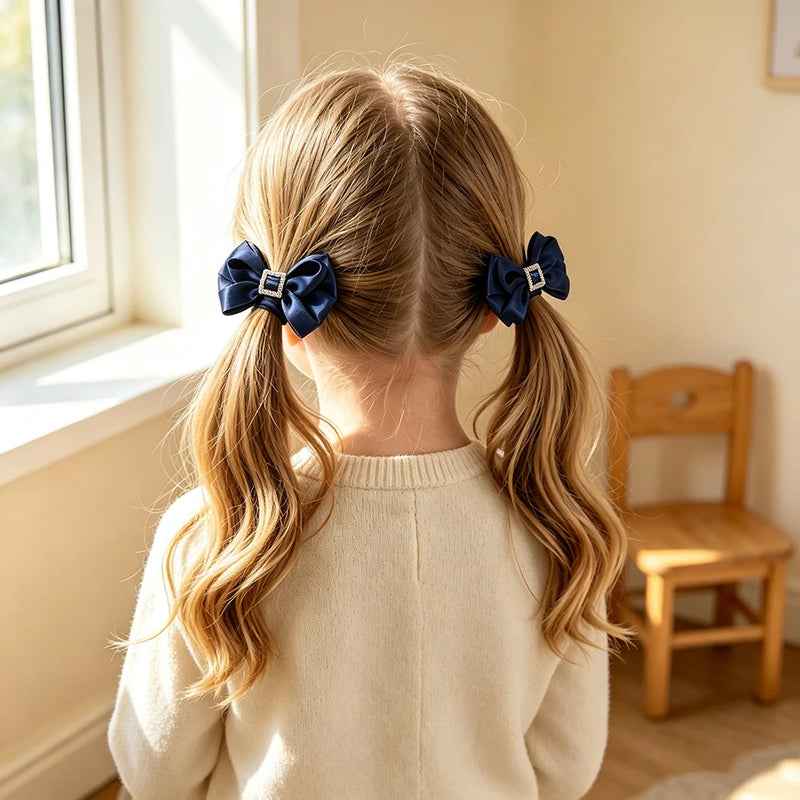 Fiocchi per capelli bambine set da 2 pezzi graziosi a doppio strato - FQ5637-2A-1 - immagine 22