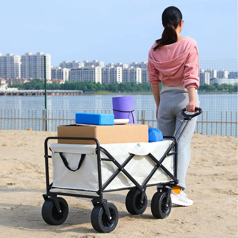 Carrello Pieghevole Heavy Duty – Grande Capacità per Campeggio, Spiaggia, Giardino & Outdoor - Campeda