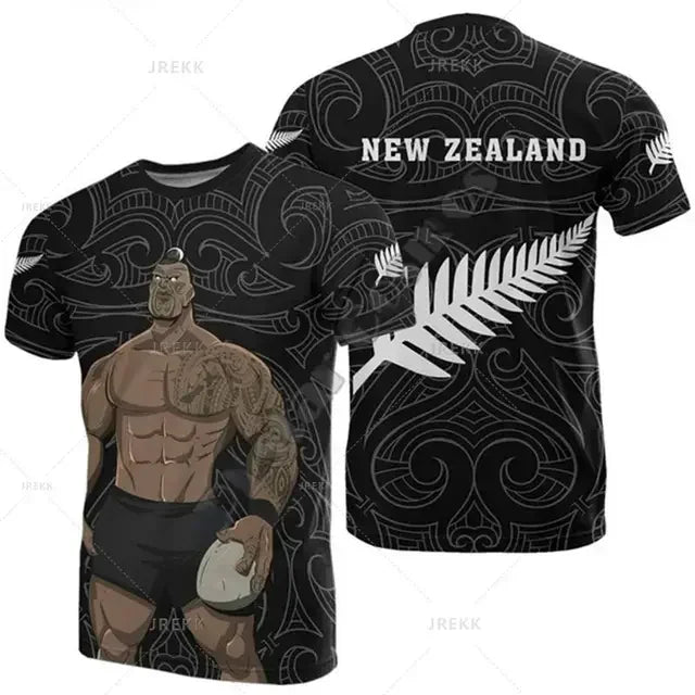Divertente RUGBY T Shirt Abbigliamento Uomo Estate Casual Traspirante Manica corta 3D - immagine 12