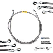 Cavo per Tubo Freno Moto in Treccia Acciaio DOT 400-2400mm – Cavo Idraulico Banjo 10mm per Suzuki Kawasaki Yamaha Racing - Campeda
