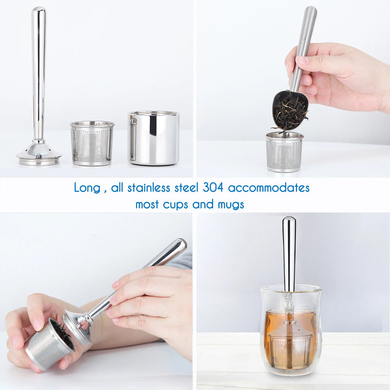 Infusore per Tè in Acciaio Inox Easyworkz con Manico Cavo Resistente al Calore - immagine 4