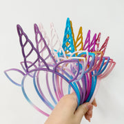 6/12 Pezzi Cerchietti Unicorno per Bambine in Plastica con Denti - 12pcs - immagine 2