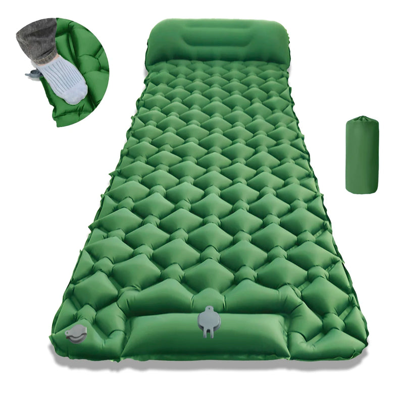 Materassino Gonfiabile Campeggio Ultraleggero con Cuscino – Tappetino Outdoor Pieghevole con Pompa Integrata