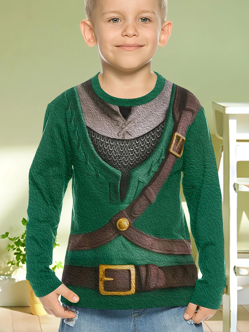 Abbigliamento per bambini Ragazzi Tshirt Manica lunga Cool Gamepad Modello Stampa - immagine 20