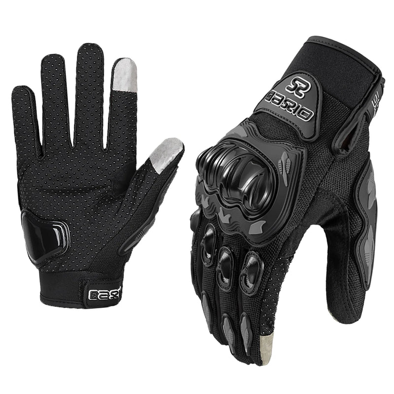 Guanti Moto Estivi Touch Screen – Traspiranti Antiscivolo con Protezione Nocche, Guanti Motocross e Racing Unisex - Campeda