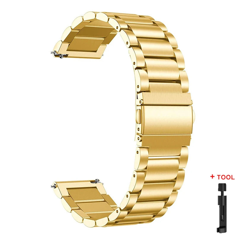 Cinturino Acciaio Inossidabile 20mm/22mm – Compatibile Samsung Galaxy Watch, Huawei GT, Amazfit - Campeda
