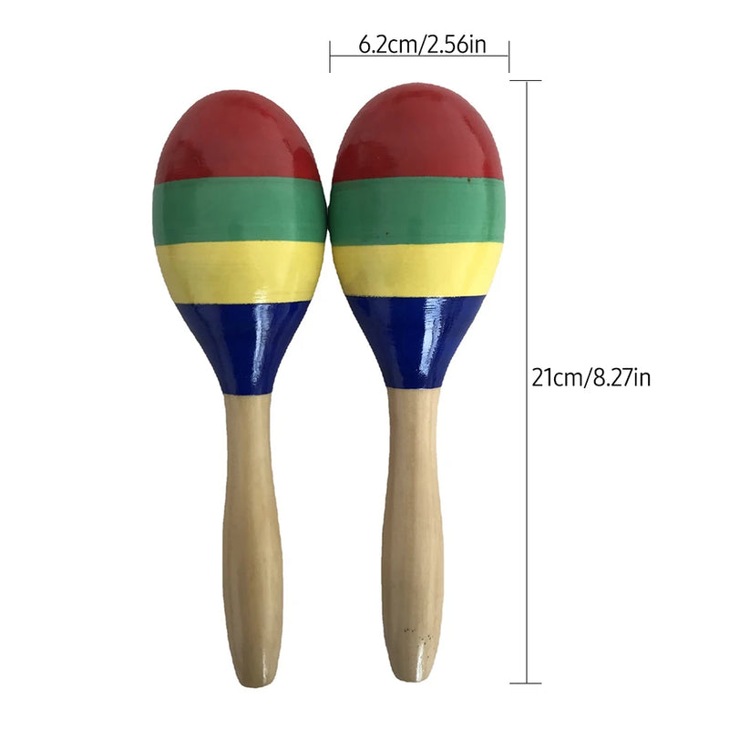 Maracas in Legno – Coppia Shakers a Percussione Strumento musicale educativo per bambini e principianti