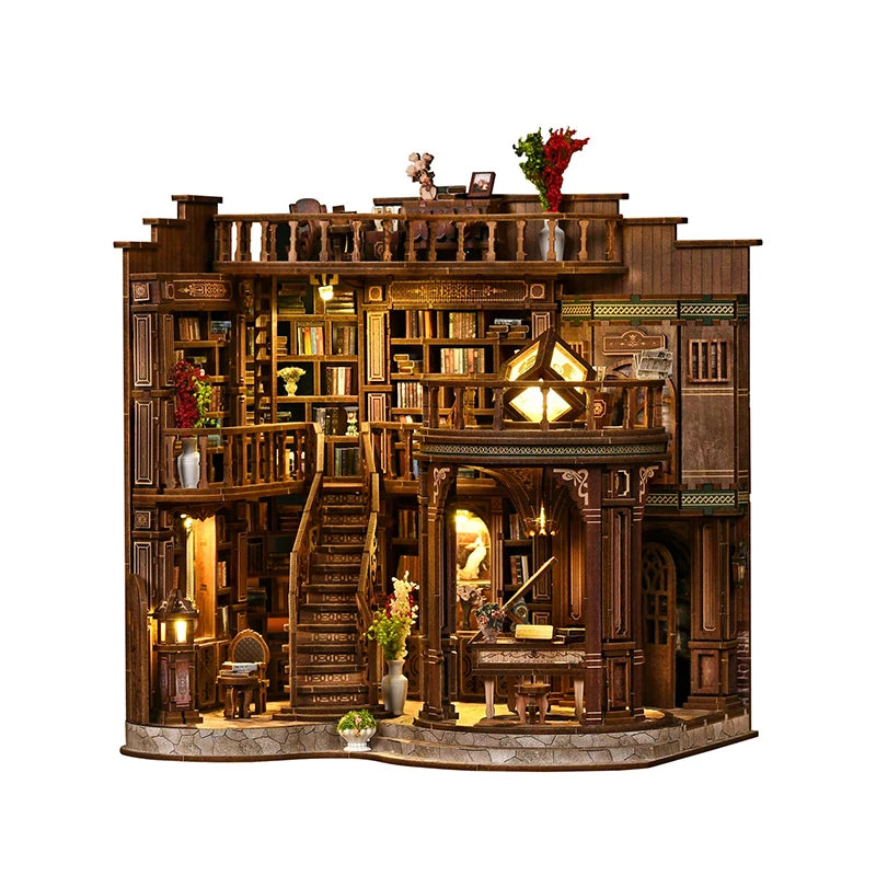 DIY Dream Study Book Nook in Legno  Puzzle 3D creativo da assemblare per libreria e decorazione