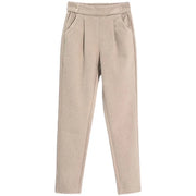 Pantaloni di lana a 3 colori matita Harem da donna Autunno Inverno vita - immagine 3