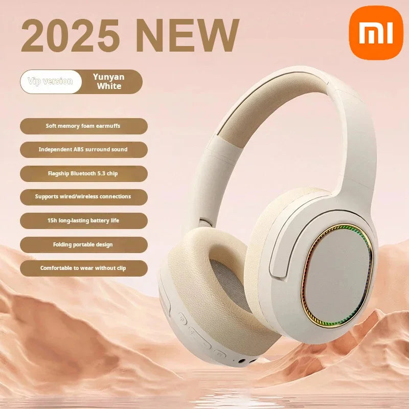 Xiaomi Mijia 2025 Cuffie Bluetooth senza fili montate sulla testa con microfono Cuffie da gioco sportive stereo per giochi