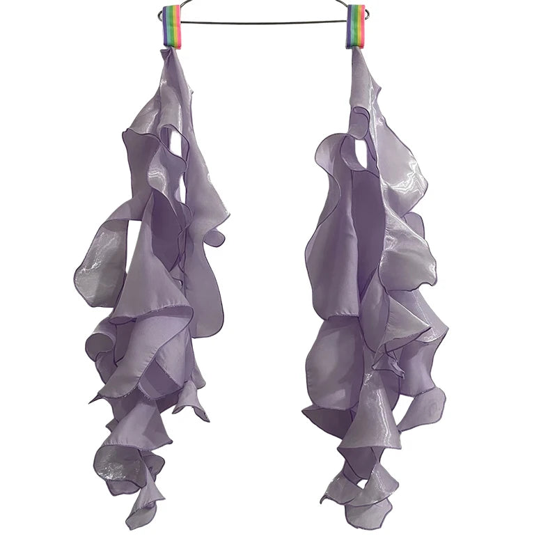 1 paio di nastri da polso eleganti e fluidi 75 cm per danza - immagine 7