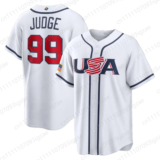 Maglia da Baseball Classica Unisex Team USA Modello Judge 99 Blu Navy - immagine 2