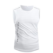 CHRLCK Gilet da corsa uomo Canotta palestra ad asciugatura rapida Fitness Camicia - White M(40-50kg) - immagine 15