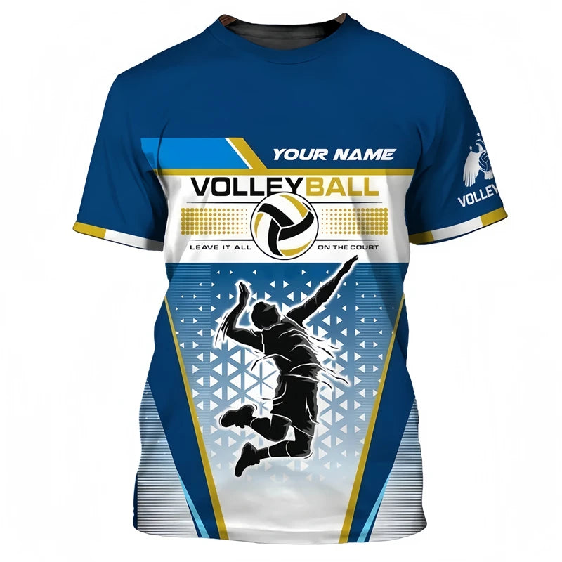 Magliette grafiche da pallavolo di moda per uomo Estate Casual Nome personalizzato - immagine 3