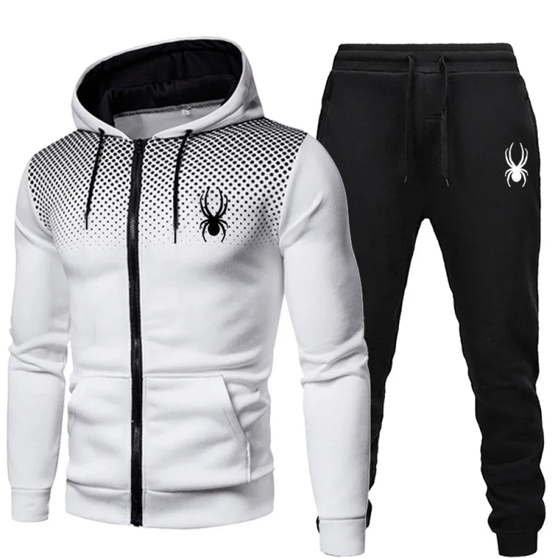 Tuta jogging uomo 2 pezzi – felpa con cappuccio e pantaloni sportivi per palestra, corsa e tempo libero - Campeda