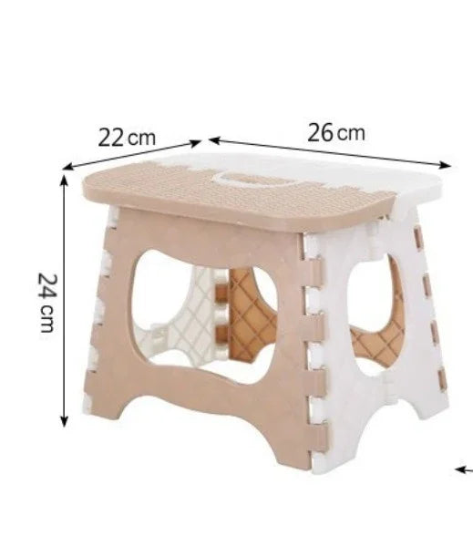 Sgabello pieghevole leggero e portatile in plastica ispessita: ottimo per i bambini, grande sgabello da treno e mobili salvaspazio