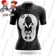 Maglia da ciclismo per bambini divertente cartone animato gatto Set estate manica - immagine 14