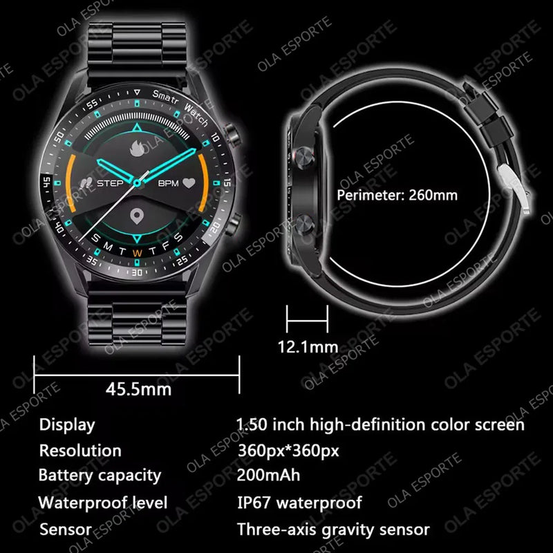2025 NUOVO Astuto Della Vigilanza Delle Donne Degli Uomini AMOLED Schermo Bluetooth Chiamata Full Touch Screen Meteo Chiamata Sport Braccialetto Intelligente 5ATM Impermeabile