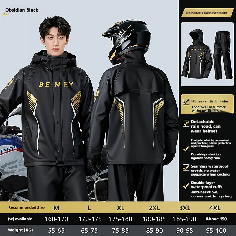 Completo Impermeabile per Uomo e Donna Moto Abbigliamento Esterno Adulti - immagine 7