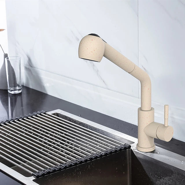 Rubinetto da cucina nero Estraibile Lavello Miscelatore per spruzzatore a flusso - 04001YM - immagine 9