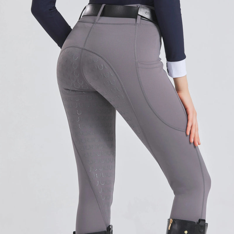 Pantaloni da Equitazione Donna Estivi – Leggings Antiscivolo in Silicone Traspiranti ed Elasticizzati