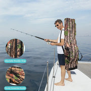 Borsa da pesca portatile mimetica per canne e mulinelli - immagine 5