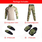 Kit tattici Tute mimetiche da esterno per uomo Uniforme combattimento Pantaloni - immagine 18