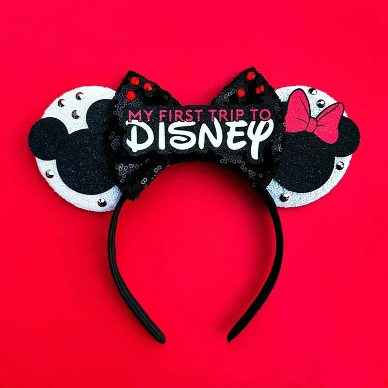 Disney Pink Daisy Duck Bow Fasce per capelli Paillettes viola Fascia orecchie di - 16 - immagine 17