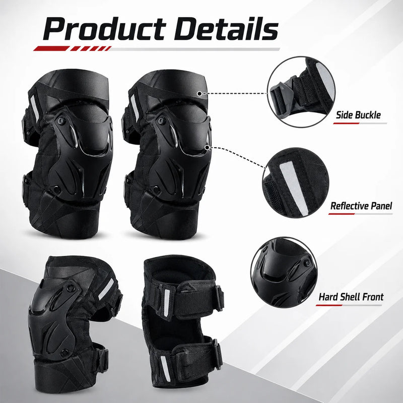 Ginocchiere per Moto Equipaggiamento Protettivo Protezioni Ginocchia da Motocross - immagine 3