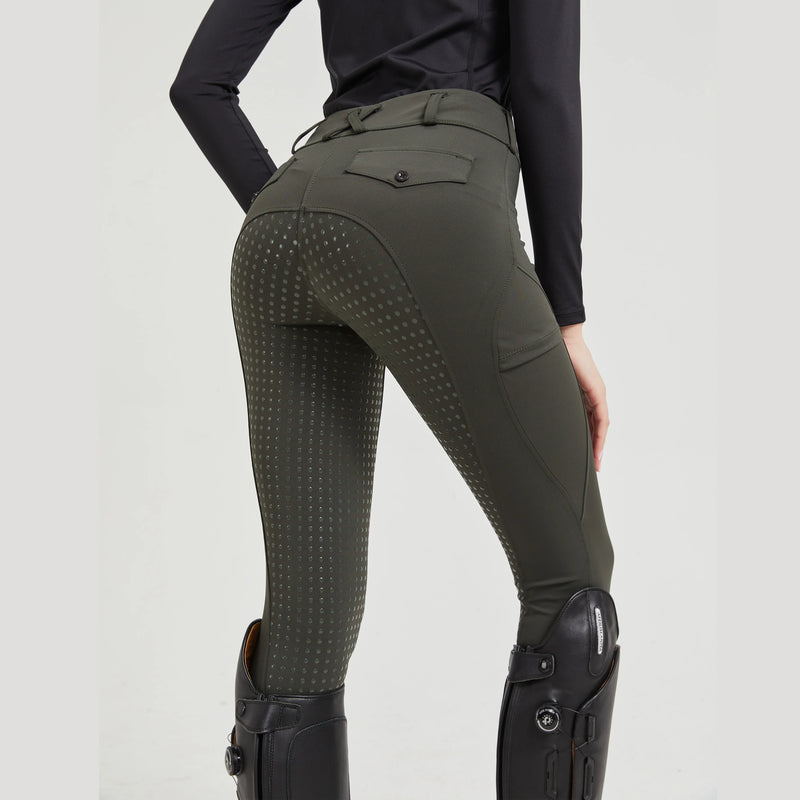 Pantaloni da Equitazione Donna – Leggings Professionali Antiscivolo in Silicone Quick Dry