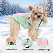 Vestiti per cuccioli con imbracatura Giacca invernale calda cani di piccola taglia - immagine 3