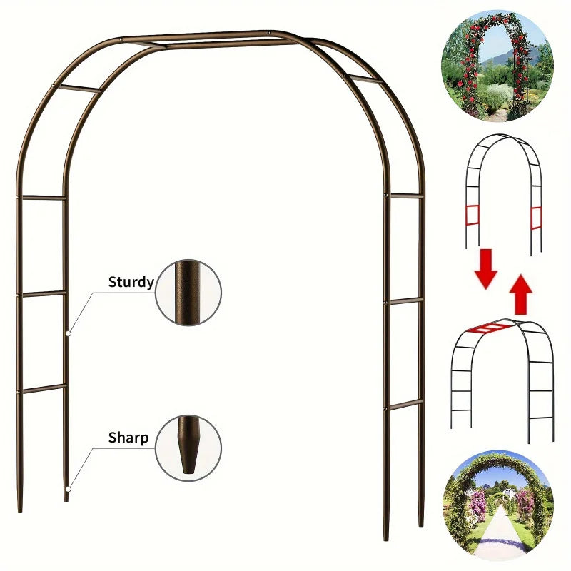 Arco da giardino in metallo arrampicata su prato – Confezione da 1 – di nozze - immagine 4