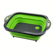 Bacinella Pieghevole Salvaspazio con Lavandino – Lavabo Portatile con Contenitore per Campeggio, Viaggio e Casa - Campeda