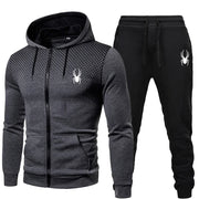 Tuta jogging uomo 2 pezzi – felpa con cappuccio e pantaloni sportivi per palestra, corsa e tempo libero - Campeda