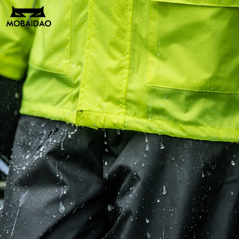 Tuta antipioggia per moto Set giacca e pantaloni impermeabili equitazione - immagine 3