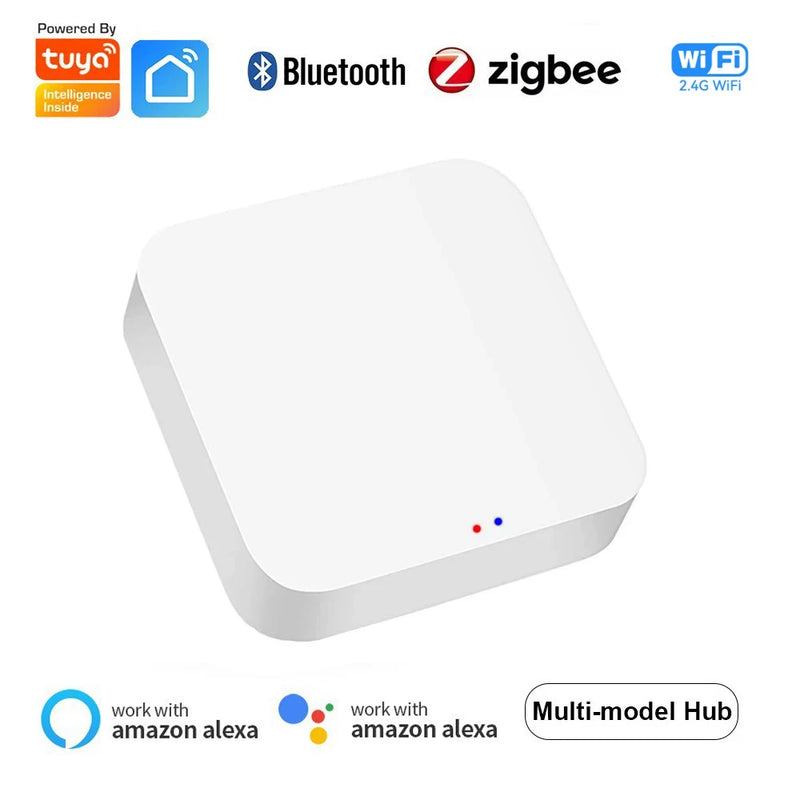 Tuya Wireless Smart multi-modale Gateway Bluetooth ZigBee Mesh Hub Controllo domestico intelligente APP Smart Life Funziona con Alexa Google Home
