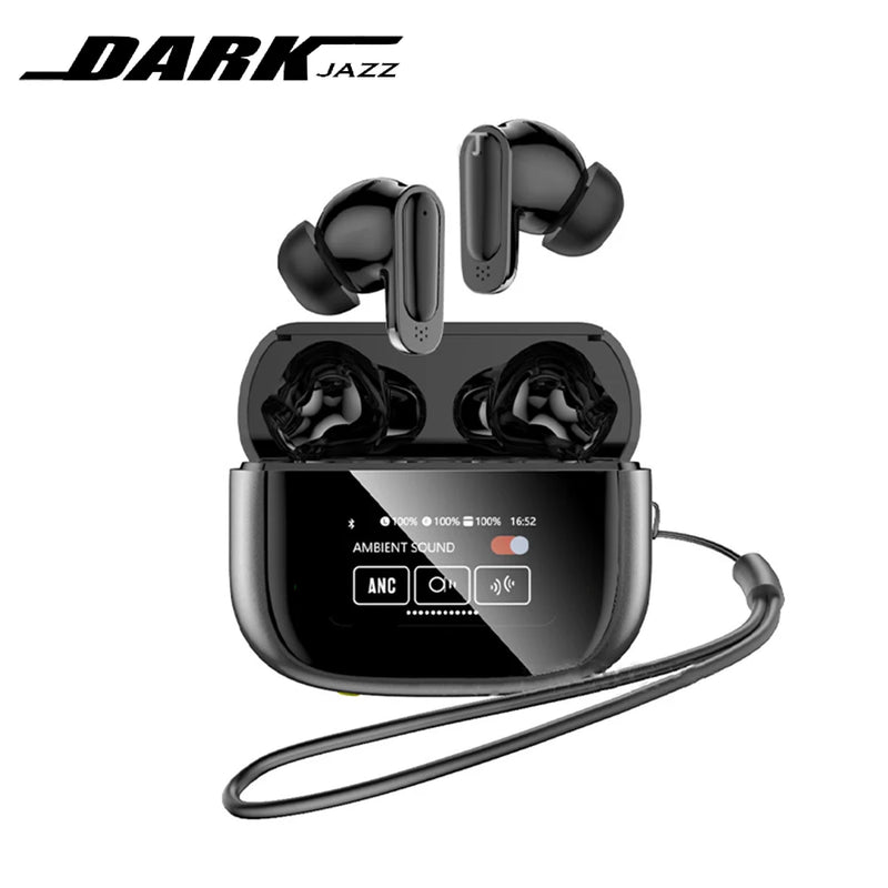 Darkjazz V11 Cuffie touch screen ANC Bluetooth5.4 Auricolari con cancellazione del rumore HiFi Stereo Wireless In-Ear ENC Auricolari con microfono